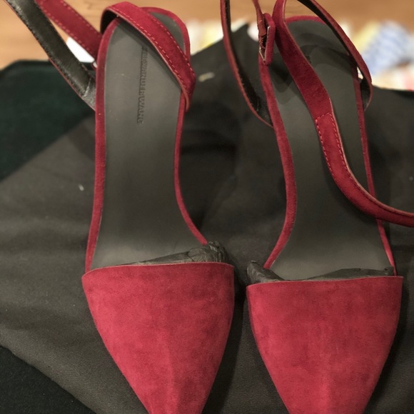 Alexander Wang Lovisa Suede Ankle-Wrap Pump, Beet - Picture 5 of 5